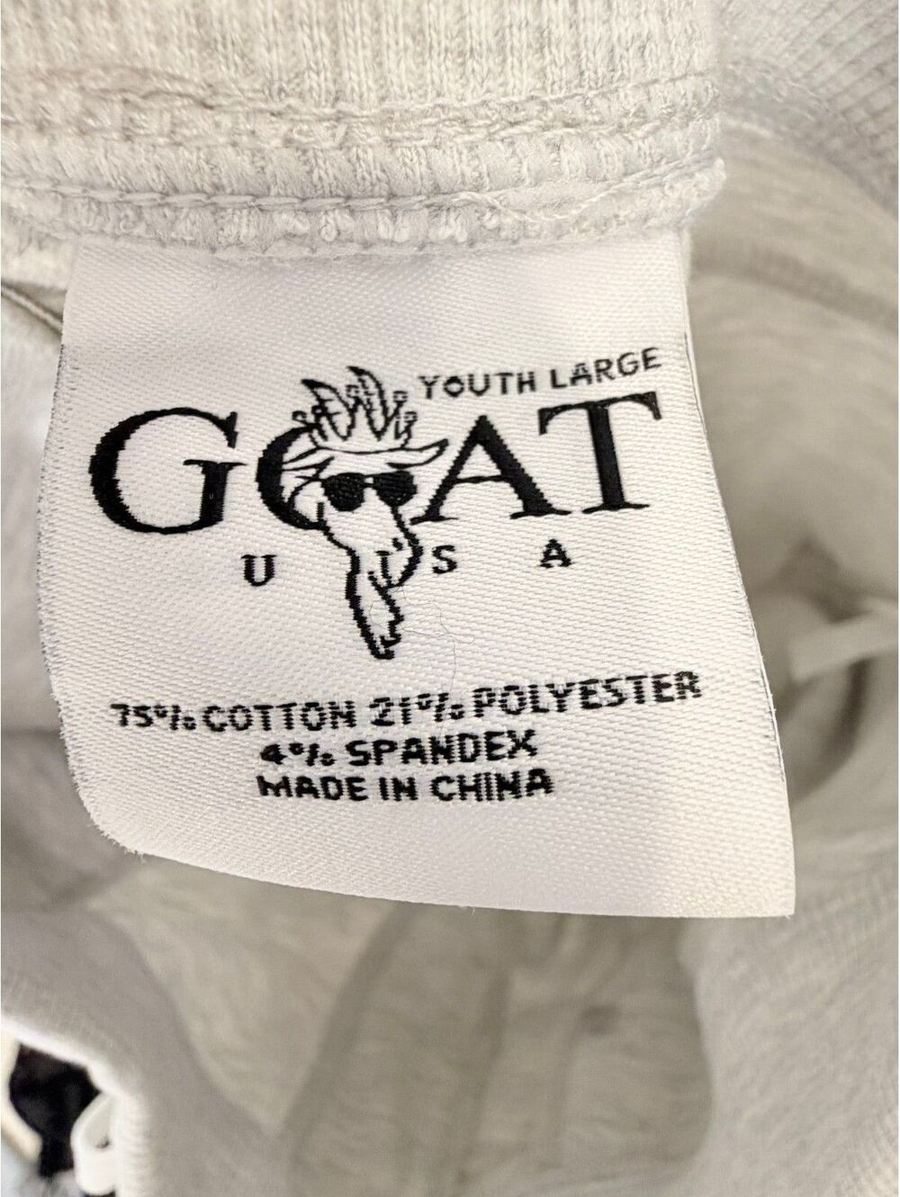 GOAT USA Youth Large OG Performance Jogger Sweatpants Heather Gray Size 12-14 - Picture 5 of 5